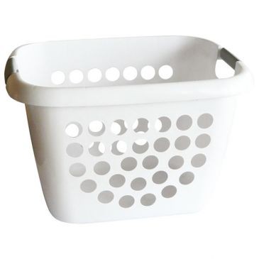 LAGUELLE Corbeille à linge bimatière 28L - blanc