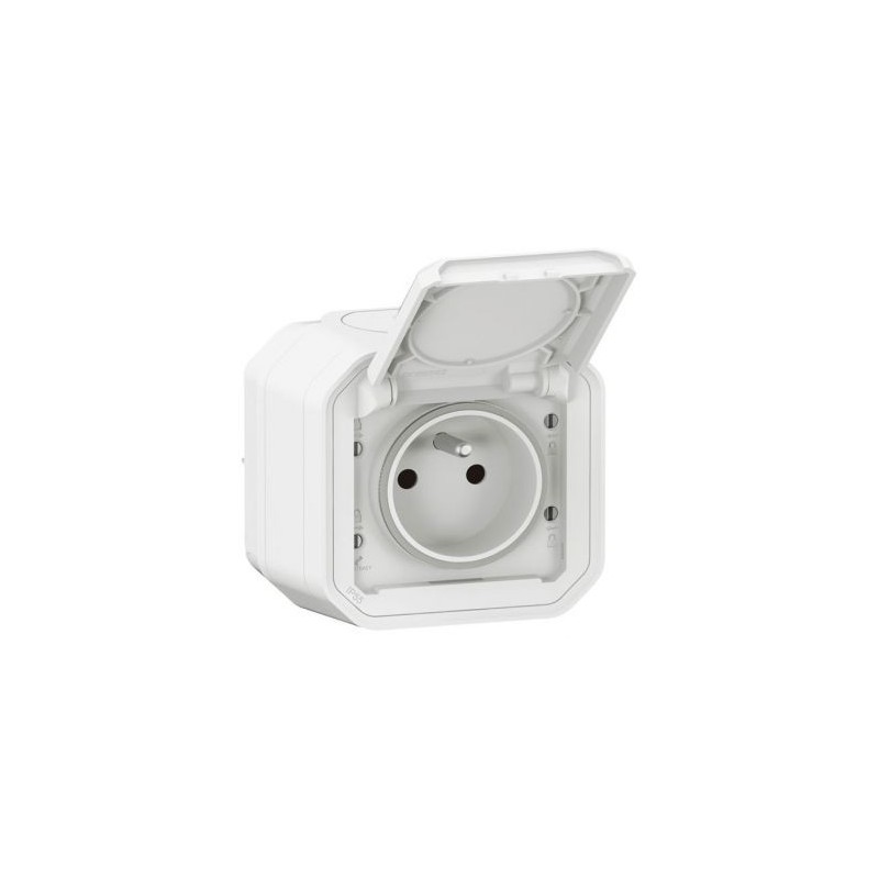 Legrand Plexo prise 2p+t blanc complet
