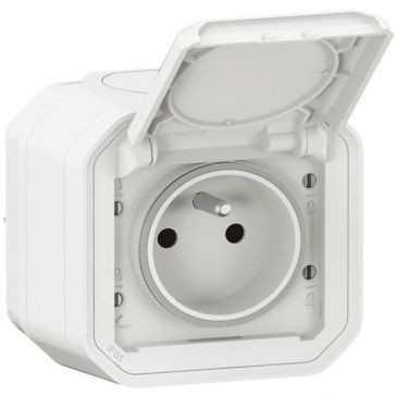 Legrand Plexo prise 2p+t blanc complet