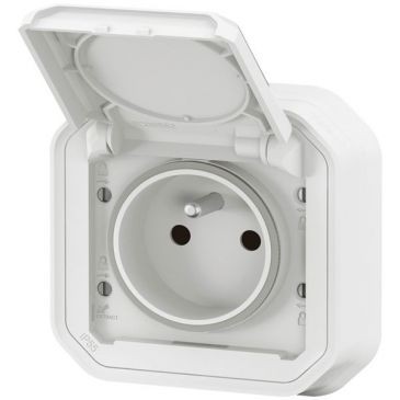 Legrand Plexo prise 2p+t encastre blanc complet