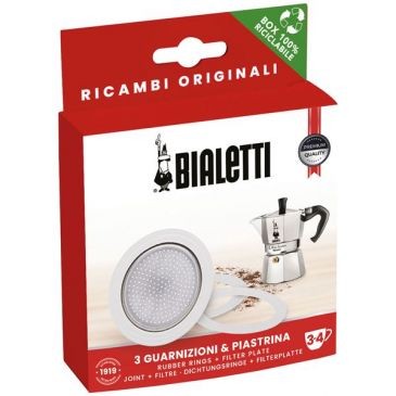 BIALETTI Filtre + 3 joints pour cafetière italienne 12 tasses