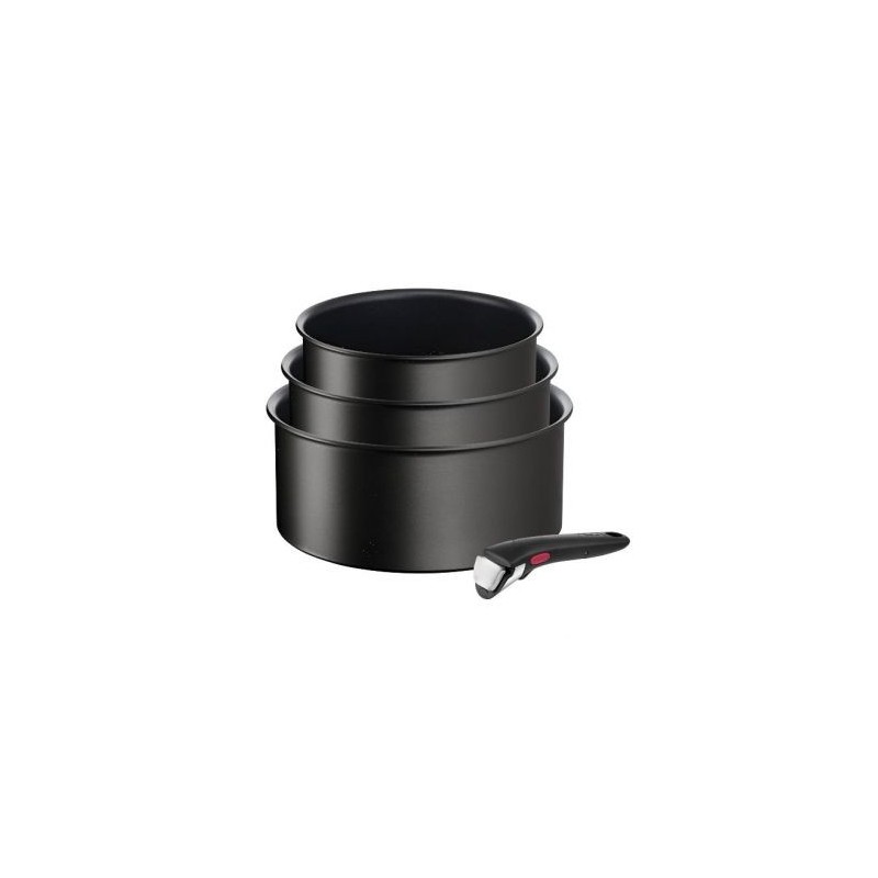 TEFAL Lot de 3 casseroles 16 à 20 cm + poignée - Ingenio Eco Resist