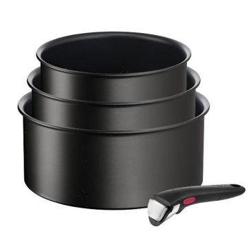 TEFAL Lot de 3 casseroles 16 à 20 cm + poignée - Ingenio Eco Resist