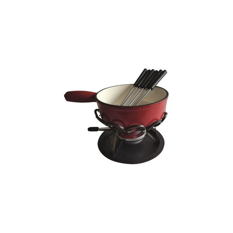 Table et cook Service à fondue 24 cm Rouge - Savoyard