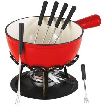 Table et cook Service à fondue 21 cm Rouge - Savoyard