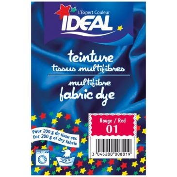 IDEAL Teinture pour tissu multifibres - 15 g - rouge