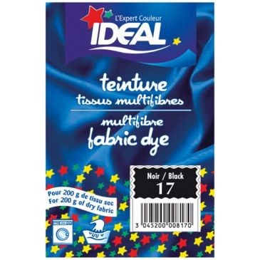 IDEAL Teinture pour tissu multifibres - 15 g - noir