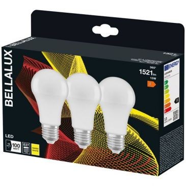 Bellalux Bellalux led radiat.dépoli std e27 13w chaud 1521lm bte x3