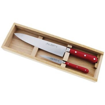 Jean Dubost Coffret 2 couteaux de cuisine - 1920 Rouge