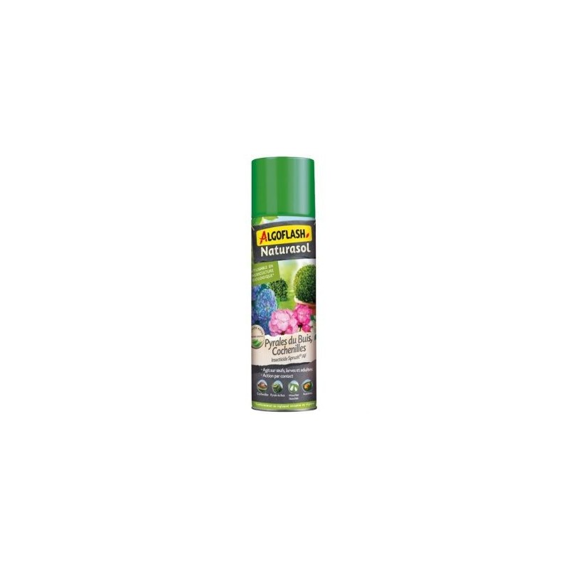 Algoflash Naturasol Cochenilles pyrales du buis acariens aérosol 400ml