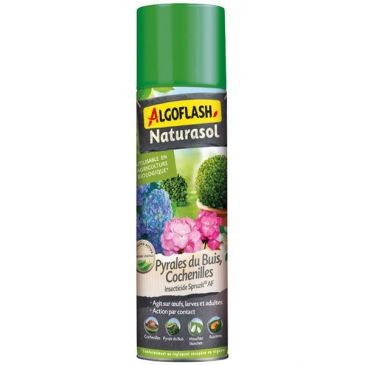 Algoflash Naturasol Cochenilles pyrales du buis acariens aérosol 400ml