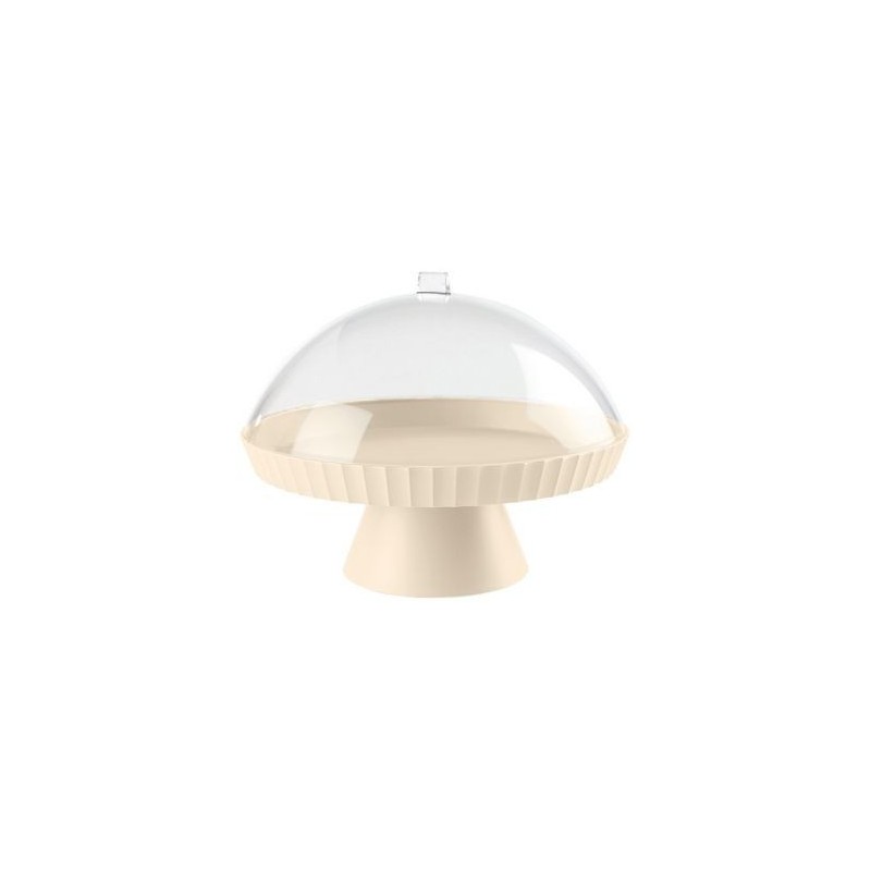 Blim Plus Support à gâteaux 30 cm + cloche + pelle à tarte Crème - Paestum Agora