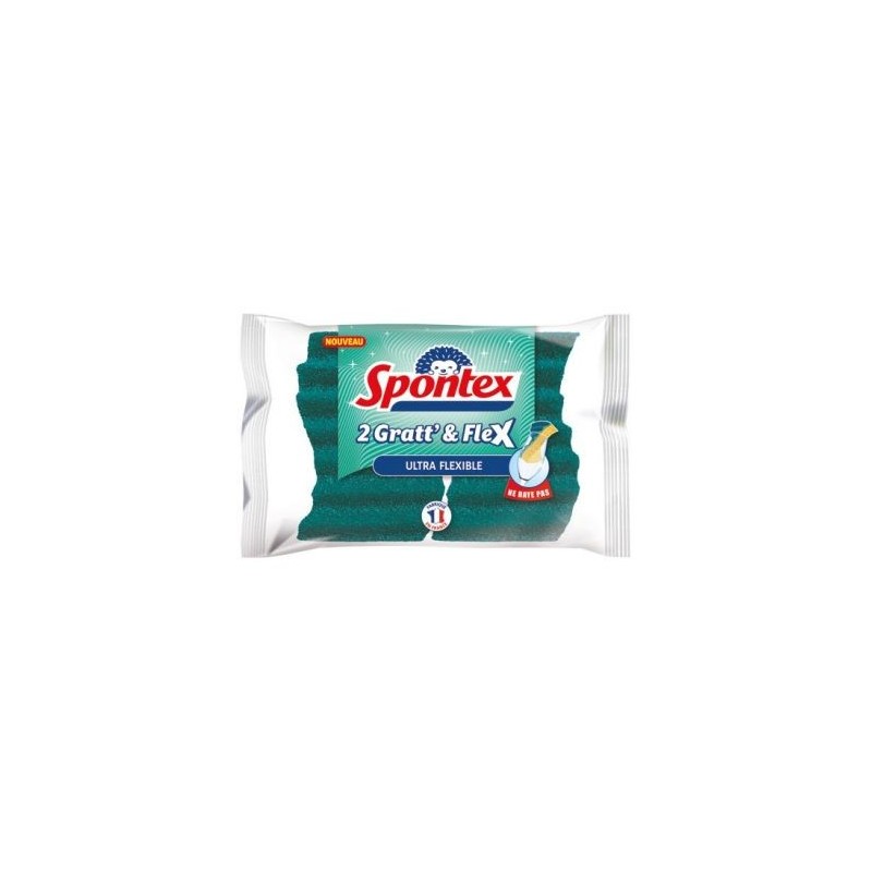 Spontex Eponge gratte & flex ultra flexible non rayante.