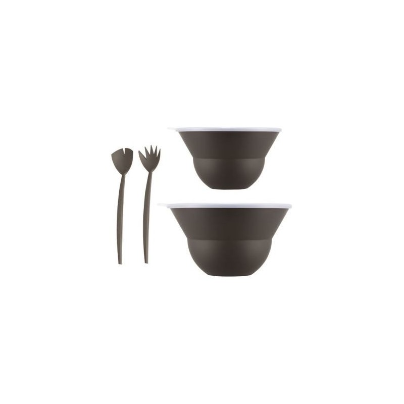 BODUM Lot 2 saladiers avec couvercles et couverts Marron - Topee