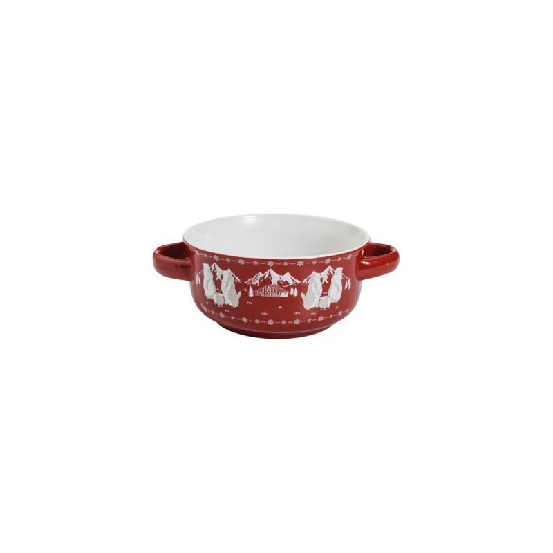 Table et cook Bol à soupe 13.5 cm Rouge - Marmottes