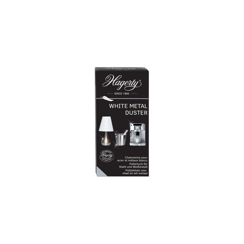HAGERTY White metal duster chiffon imprégné antibacterien