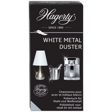 HAGERTY White metal duster chiffon imprégné antibacterien