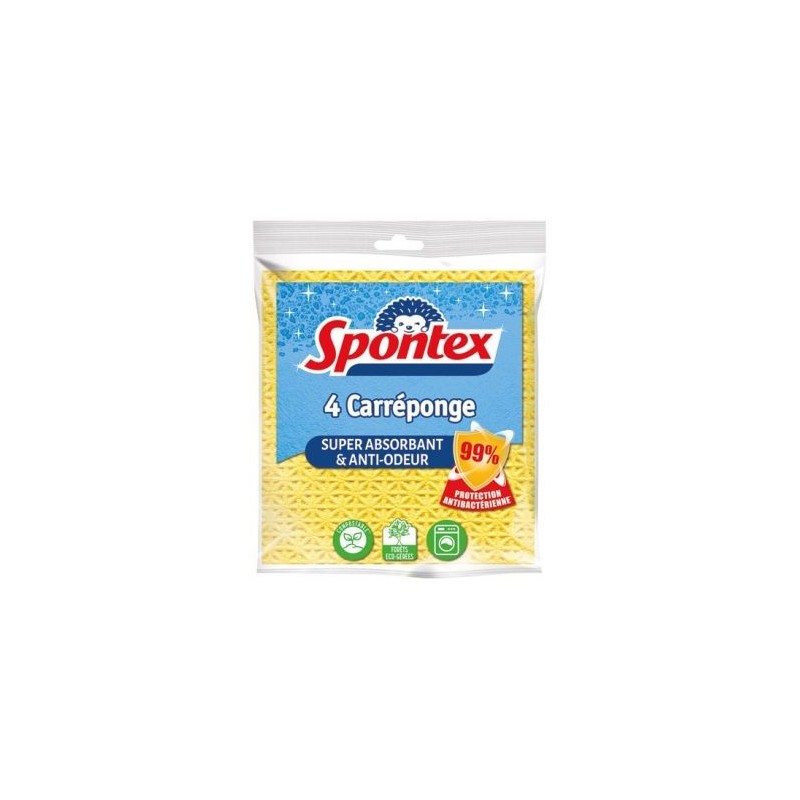 Spontex Carre-eponge anti bacteries les 4