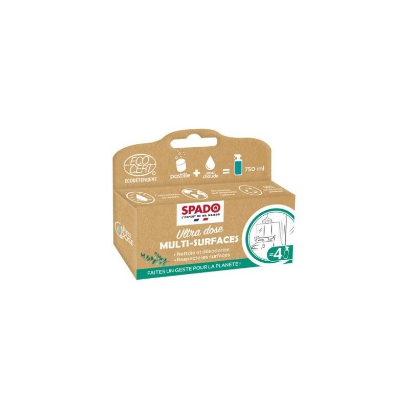 Spado Pastille 8g rnettoyant multisurfaces a diluer x4 ecocert