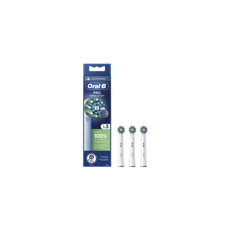 BRAUN Lot de 3 brossettes - Cross Action - CROSSACTIONX3