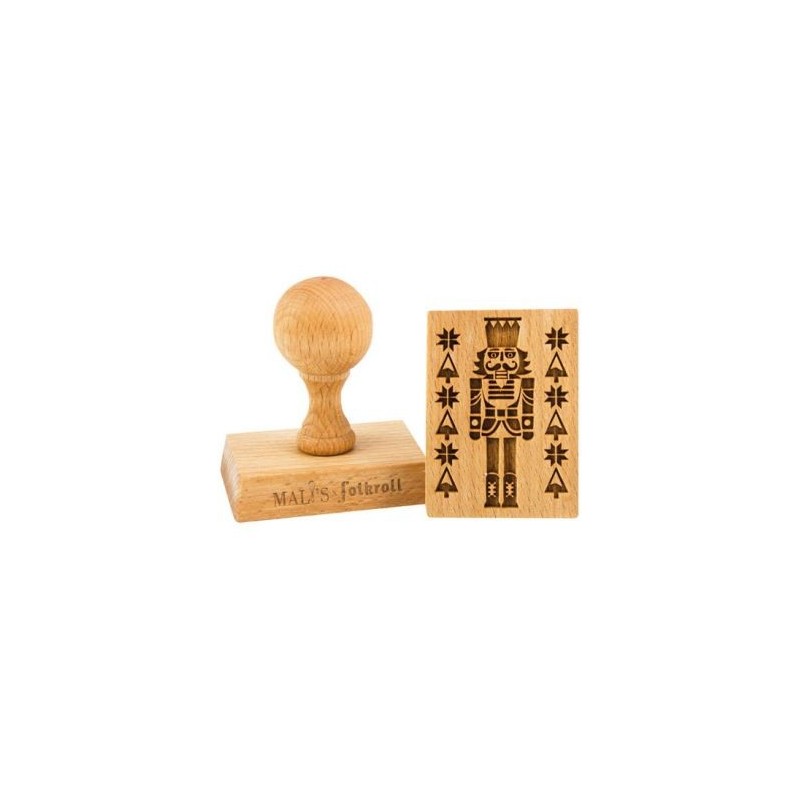 Patisse Tampon en bois rectangle - Motif Casse-Noisette
