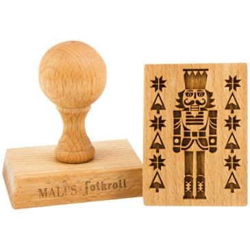 Patisse Tampon en bois rectangle - Motif Casse-Noisette