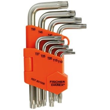 Fischer Darex Clés torx tamper jeu de 9 clés