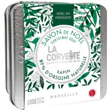 LA CORVETTE Coffret Cube Savon de Noël Sapin 100 g + Boîte