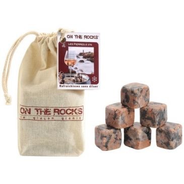 ON THE ROCKS Lot 6 glaçons Granit Rose - Les Pierres à Vins