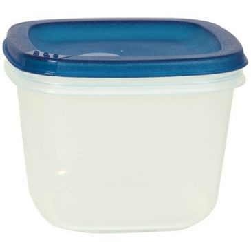 Eda Boite carrée 2.5l naturel couvercle turquoise acidulé