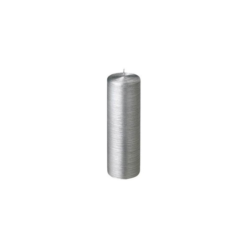 La Française Bougie pillier argent ht 250mm