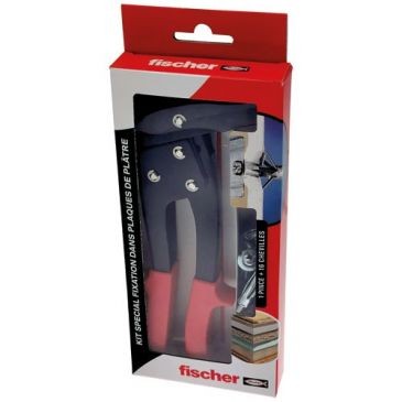 Fischer Kit fixation 1 pince à expansion et 16 chevilles métalliqu
