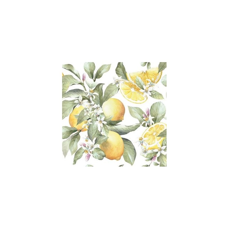 Ambiente Lot 20 serviettes en papier 33 x 33 cm - Citrons