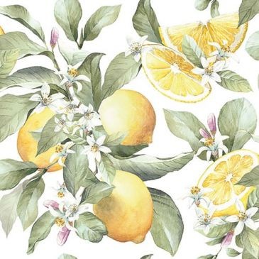 Ambiente Lot 20 serviettes en papier 33 x 33 cm - Citrons