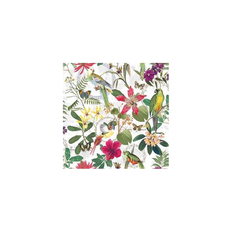 Ambiente Lot 20 serviettes en papier 33 x 33 cm - Jungle Tropicale