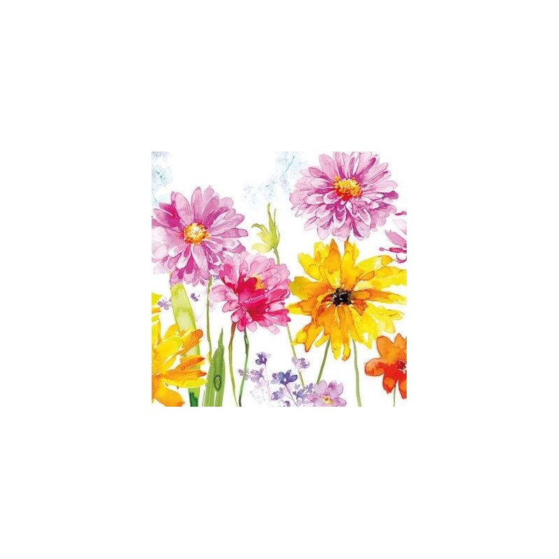 Ambiente Lot 20 serviettes en papier 33 x 33 cm - Joyeuses Fleurs