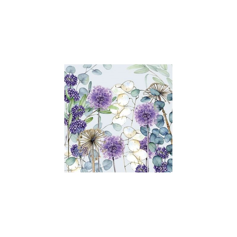 Ambiente Lot 20 serviettes en papier 33 x 33 cm - Monnaie-du-Pape Verte