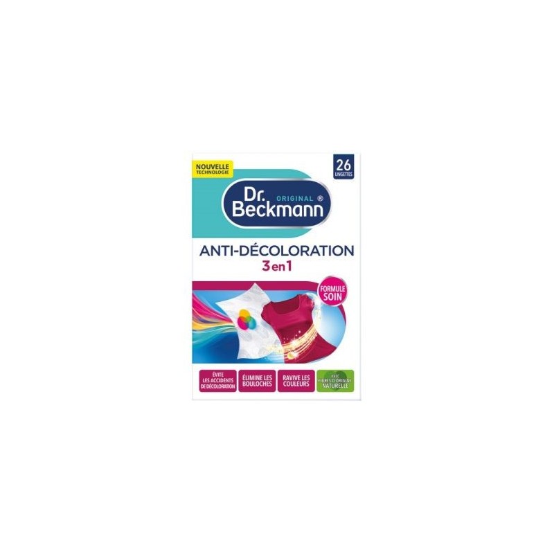 DR BECKMANN Lingettes anti décoloration 3en1 x26