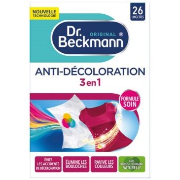 DR BECKMANN Lingettes anti décoloration 3en1 x26
