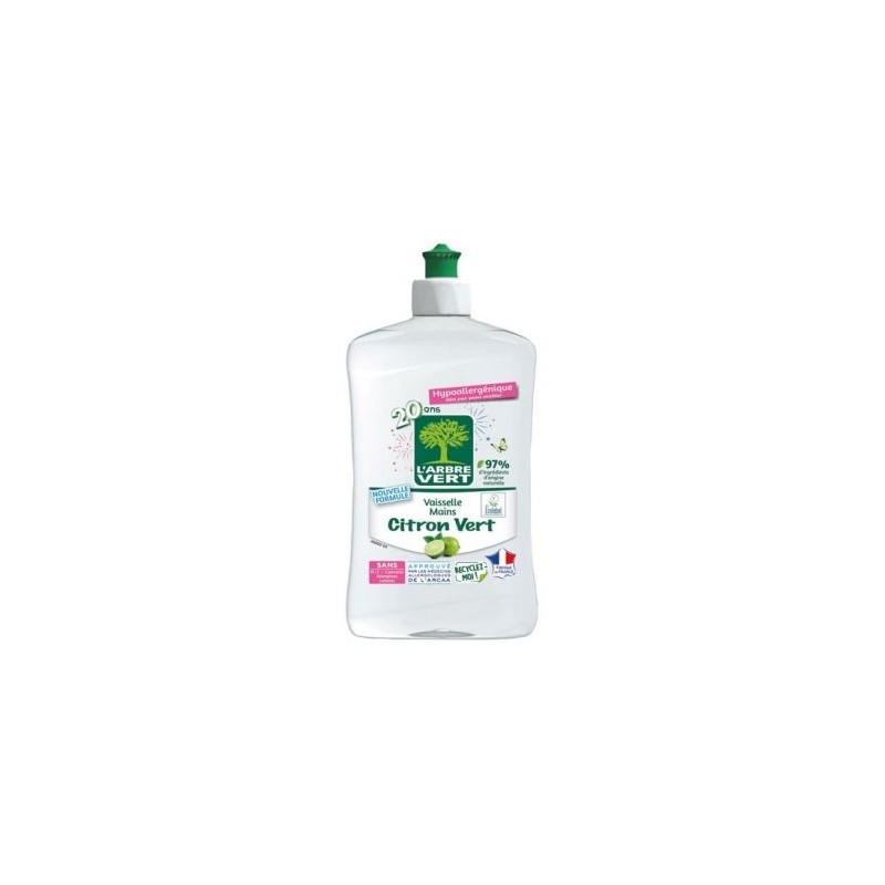 L'ARBRE VERT l arbre vert vaisselle mains ecolabel citron vert 500ml
