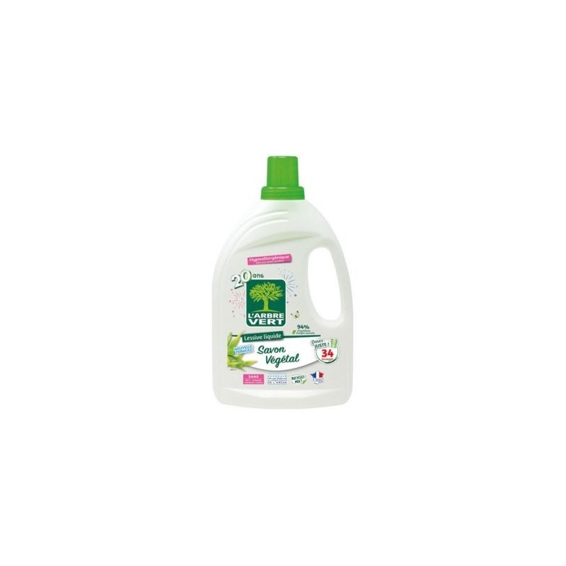 L'ARBRE VERT Arbre vert lessive savon végétal hypoallergénique