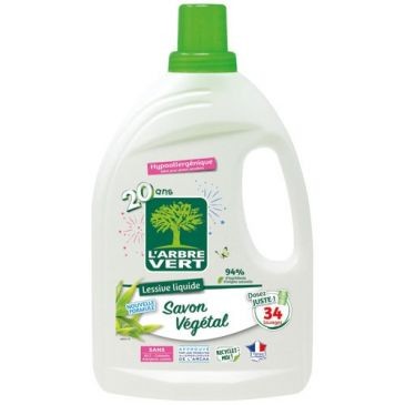 L'ARBRE VERT Arbre vert lessive savon végétal hypoallergénique