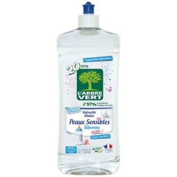 L'ARBRE VERT Arbre vert vaisselle mains peaux sensibles biberons 750ml