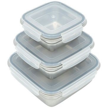 Circul R Kit 3 boites inox avec couvercle pp