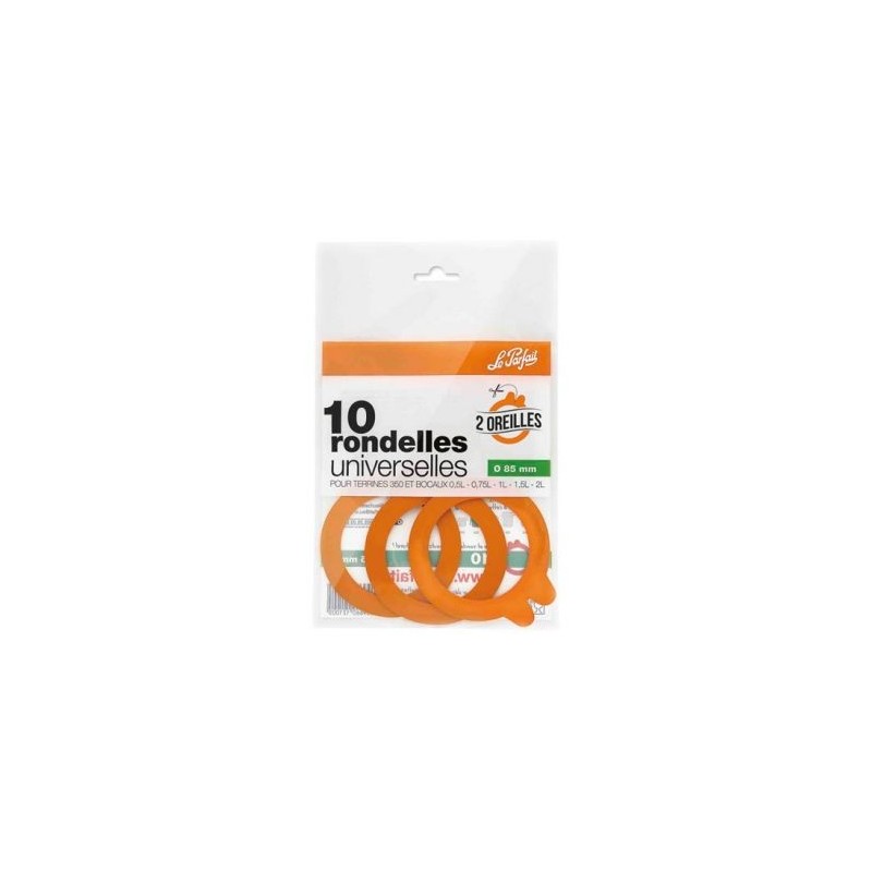 Le Parfait Sachet 10 rondelles universelles 2 oreilles 85 mm - Super