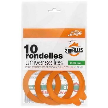 Le Parfait Sachet 10 rondelles universelles 2 oreilles 85 mm - Super