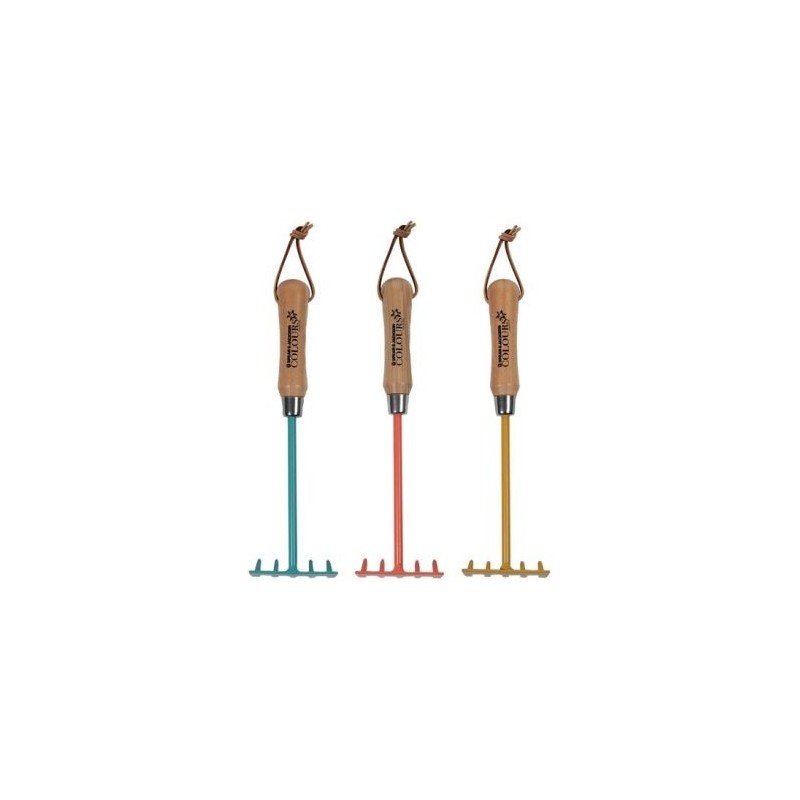 Spear & Jackson Rateau à fleurs colours manche bois assortis
