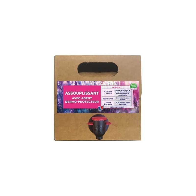 BULLE VERTE Assouplissant liquide lavande bib 3 L
