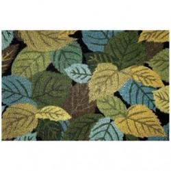 Tapis coco blanchi sur...