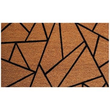 IDMAT Tapis coco naturel, semelle latex 45x75 cm graphique beige